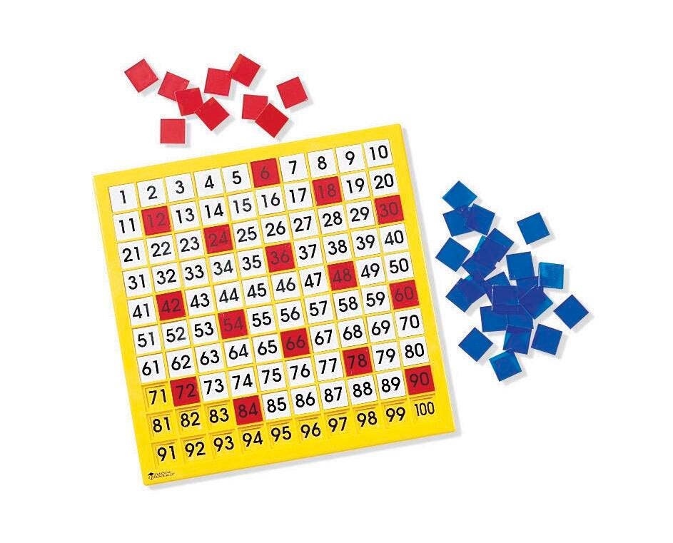 Learning Resources Hundred Number Board, 150 Pieces 070760
